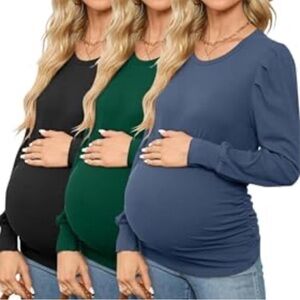Maternity Long Sleeve Tops - Set of 3